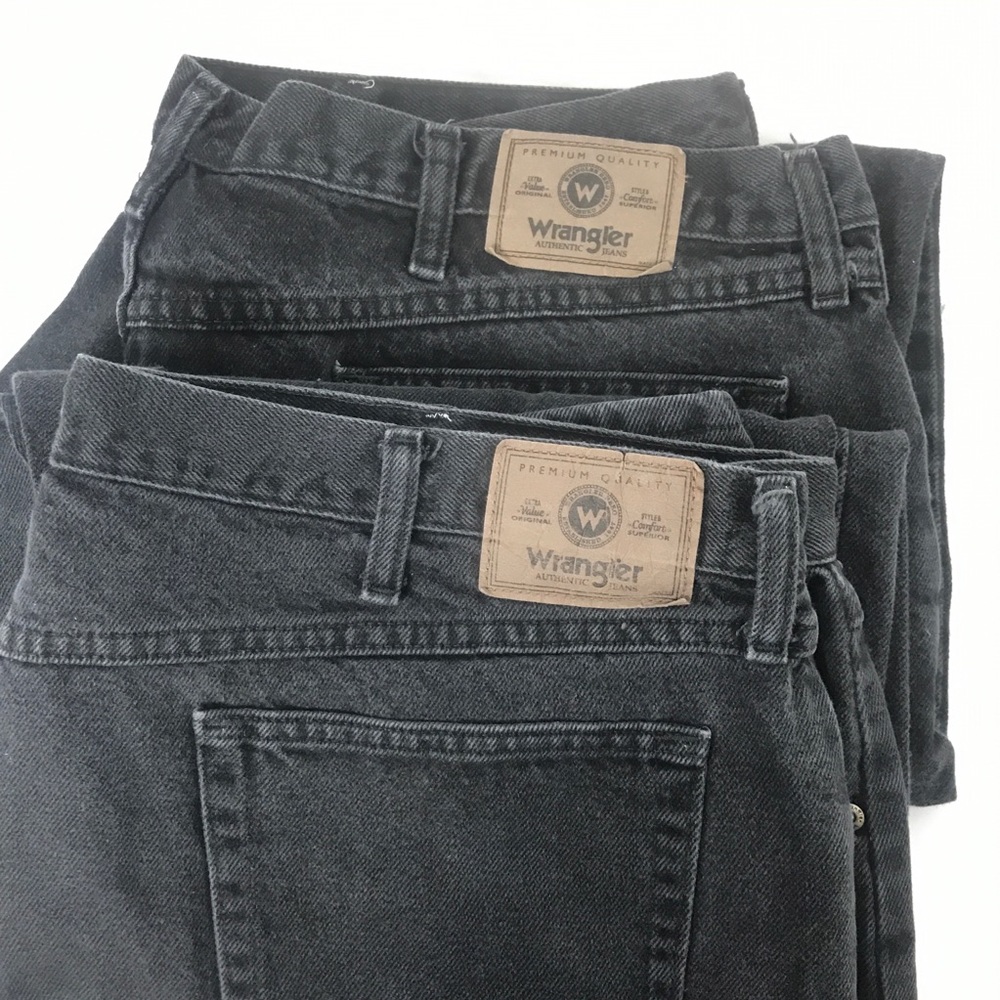 Lot of TWO Wrangler 44/30 Dark Grey Jeans